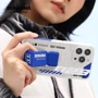Чехол для iPhone SkinArma Ryoiki with Grips-Tand Clear/Blue for iPhone 13 Pro Мах фото 6