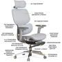Крісло Mealux D2 Air Plus Grey (HF-D2 Plus M/G) фото 9