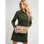 Женская сумка через плечо Guess Hensely Logo Cnvrtbl Shldr Bag каппучино (HWBB8378210-CCT): Фактура Матовая, Гладкая