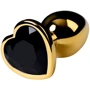 Анальная пробка с кристаллом Metal By Toyfa Gold anal plug Tourmaline