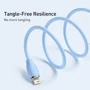 Кабель Baseus USB Cable to Lightning Silica Gel 2.4A 1.2m Blue (CAGD000003) фото 5