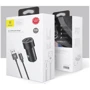 Зарядное устройство Baseus Car Charger Small Screw Series 2xUSB 3.4A + USB-C Cable Black (TZXLD-B01): Кабель в комплекте USB-C
