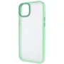 Чехол для iPhone Mobile Case TPU+PC Metal Buttons Mint for iPhone 14 Plus: Материалы поликарбонат и полиуретан