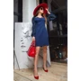 Платье FLFashion Моника УПМ 2963 50 синее повседневное до середины бедра