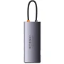Адаптер Baseus Adapter Metal Gleam Series USB-C to HDMI+3xUSB3.0+PD+VGA+RJ45 Gray (WKWG040013) фото 4