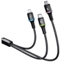 Кабель Baseus USB Cable to Lightning/microUSB/USB-C Halo Data 1.2m Black (CAMLT-HA01): Длина 1.2 м