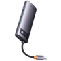 Адаптер Baseus Adapter USB-C to 3xUSB3.0+HDMI+USB-C PD+VGA Gray (WKWG030013): Інтерфейс підключення USB-C, HDMI, USB 3.0