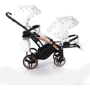 Универсальная коляска для двойни 2 в 1 Junama Glow Duo Slim 01, белый с бронзовым (J-G-DUOs-01): Пол ребенка Унисекс