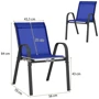 Комплект садовых стульев Costway Patio с подлокотниками синий (5900779833670)