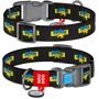Ошейник для собак WAUDOG Nylon c QR паспортом рисунок Дом пластиковый фастекс размер S 1.5x23-35 см черный (280-0230)