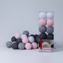 Гирлянда Cotton ball lights на 10 шаров 2,7м, Pink-Grey: Тип Хлопковые шарики