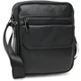 Мужская сумка через плечо Keizer черная (k11108-black): Фактура Матовая, Зернистая