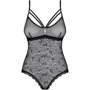 Кружевное боди с доступом Obsessive 818-TED-1 teddy XS/S, черное