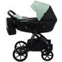 Коляска 2 в 1 Bair Kiwi кожа 100% BK-8/15 мятный - черный фото 8
