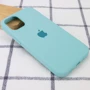Чехол для iPhone Mobile Case Silicone Case Full Protective Marine Green for iPhone 13 Pro: Цвет бирюзовый