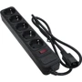 Сетевой фильтр Patron 1 m 3 x 1mm 2 (SP-1053U) 5 розеток BLACK (EXT-PN-SP-1053U)