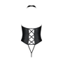 Боди из эко-кожи с имитацией шнуровки и открытым доступом Nancy Body black XXL/XXXL - Passion