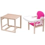 Стільчик-трансформер Babyroom Поні-230 eko без лаку пластикова стільниця рожевий - білий (626188)
