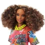 Кукла Barbie Модница в ярком платье-футболке (HPF77): Высота, см 29