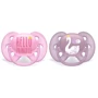 Пустышка Philips AVENT Ultra Soft для девочек 6-18 мес 2 шт (SCF223/02): Возраст старше 6 месяцев