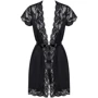 Сексуальний халатик Obsessive 810-PEI-1 peignoir black XXL