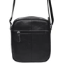 Мужская сумка через плечо Keizer черная (K10082-black): Фактура Матовая, Зернистая