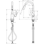 Змішувач HANSGROHE FOCUS 240 з витяжним душем матовий чорний (31815670): Призначення Для кухні