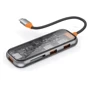 Адаптер WIWU Adapter Cyber 5in1 USB-C to 3xUSB3.0+SD/MicroSD Space Gray