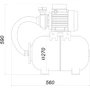 Насосная станция Saer TR-E (Насос KF-6 1,5кВт): Высота подачи, м 86