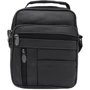 Мужская сумка через плечо Borsa Leather черная (K16683-3bl-black)