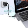 Адаптер Choetech Adapter 7-in-1 Dual USB-C to 2xUSB-C+2xUSB+HDMI+SD Gray (HUB-M14) фото 4