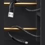 Кабель Usams USB Cable to microUSB Braided Data and Charging 3m Black (US-SJ399): Тип USB-C - microUSB