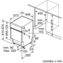 Посудомийна машина Bosch SPI66TS00E: Розміри 81,5x44,8x57,3 см