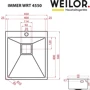 Weilor IMMER WRT 4550: Габариты чаши (ШxГxВ), см 40/40/20