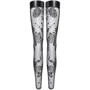 Чулки Noir Handmade F243 Tulle stockings with patterned flock embroidery Вlack, S