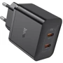 Зарядное устройство Hoco Wall Charger N35 Streamer 2xUSB-C 45W Black with USB-C Cable: Особенности USB-C