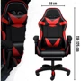 Кресло геймерское PLAYER с подставкой для ног Red/Black (100001) фото 4