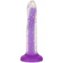 Светящийся в темноте фаллоимитатор ADDICTION Rave 8″ Glow in the Dark Dildo Purple Confetti