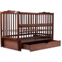 Кровать Babyroom Веселка маятник, ящик, откидной бок DVMYO-3 бук орех (622005)