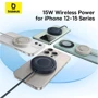 Зарядное устройство Baseus Wireless Charging Magnetic Mini4 Stand 15W Black (P10273300121-02) for Apple iPhone 16 I 15 I 14 I 13 I 12 series фото 5
