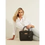 Женская сумка тоут Guess Bea Society Satchel черная (HWVS8132060-BLA): Фактура Тиснение, Матовая