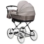 Коляска 2 в 1 класична Roan Marita Prestige (14 "білі колеса, хром рама) P230 бежевий - бежева (шкіра) перламутр (624729): Кількість блоків 1
