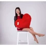 Мягкая игрушка Подушка "Сердце" 75 см красный