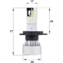 LED лампи Sho-Me F4 H4 40W: Колірна температура, K 6500