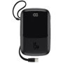 Внешний аккумулятор Baseus Power Bank 20000mAh with USB-C Cable Q Pow Display 15W Black (PPQD-A01): Встроенный кабель USB Type-C