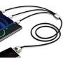Кабель Baseus USB Cable to Lightning/microUSB/USB-C Tiger 3.5A 1.2m Black (CASX010001) фото 4