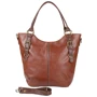Жіноча сумка тоут Laskara коричнева (LK10186-brown)