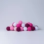Гирлянда Cotton ball lights на 10 шаров 2,7м, Pink