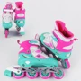 Роликовые коньки Best Roller Turquoise-Pink-White (98910): Расположение колес in-line