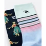 Шкарпетки Rip Curl Art Crew Sock (ART CREW SOCK 2-PK) 2 пари чорні, зелені фото 1